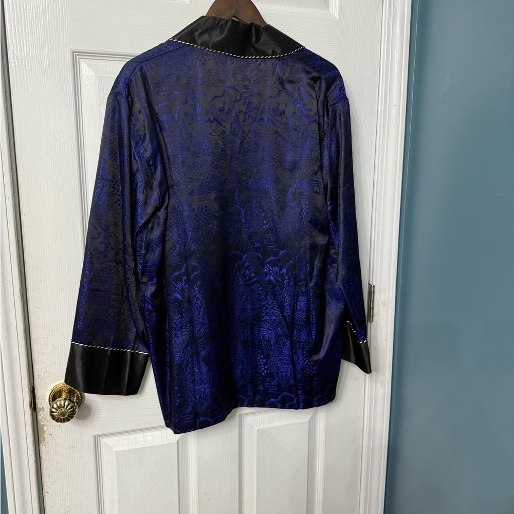 Blue Kimono, Robe, Smoking Jacket - Picture 3 of 4